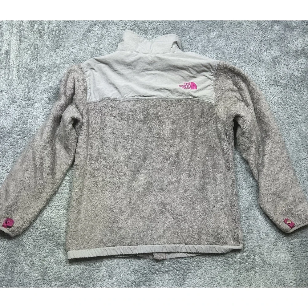 The North Face Girls XL (18) Oso Plush Fleece Full Zip Jacket-Gray‎ w/ Pink